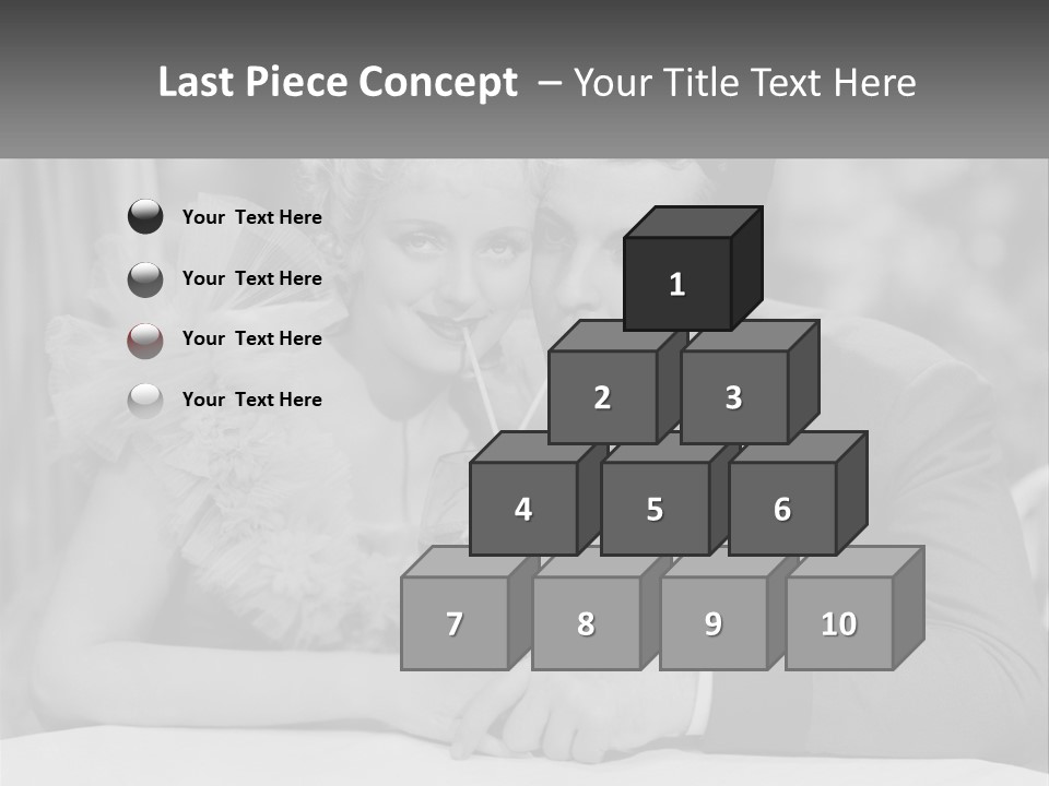 A Man And A Woman Drinking A Drink Together PowerPoint Template