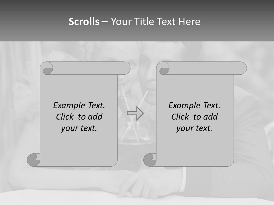 A Man And A Woman Drinking A Drink Together PowerPoint Template