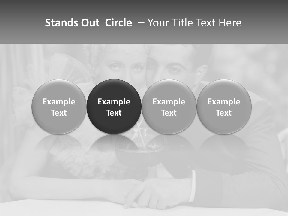 A Man And A Woman Drinking A Drink Together PowerPoint Template