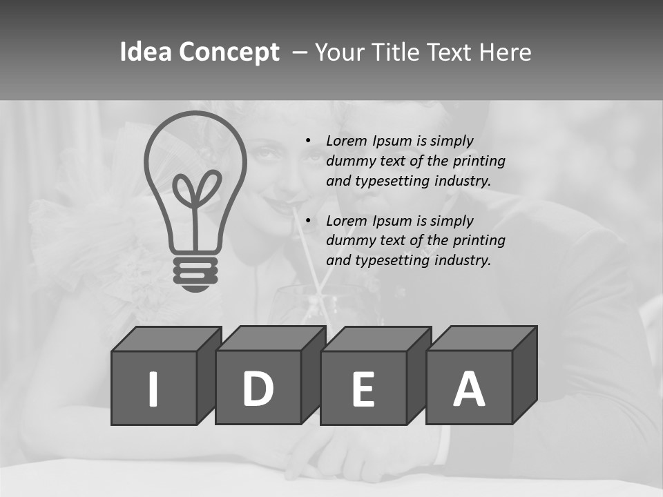 A Man And A Woman Drinking A Drink Together PowerPoint Template