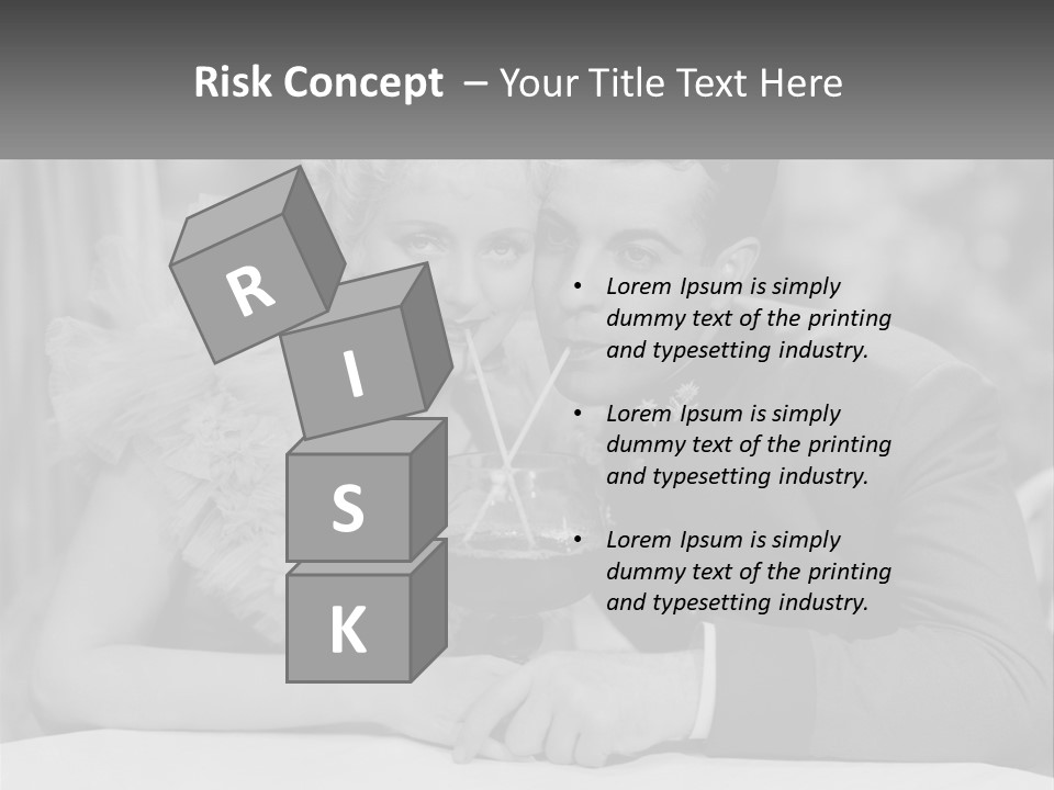 A Man And A Woman Drinking A Drink Together PowerPoint Template