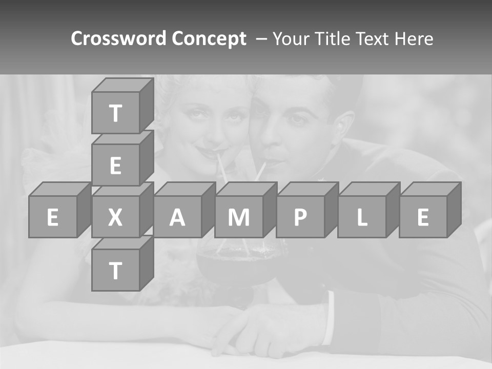 A Man And A Woman Drinking A Drink Together PowerPoint Template