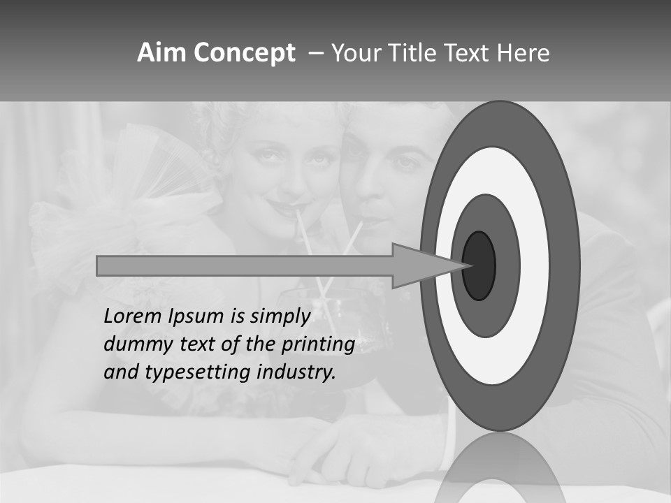 A Man And A Woman Drinking A Drink Together PowerPoint Template