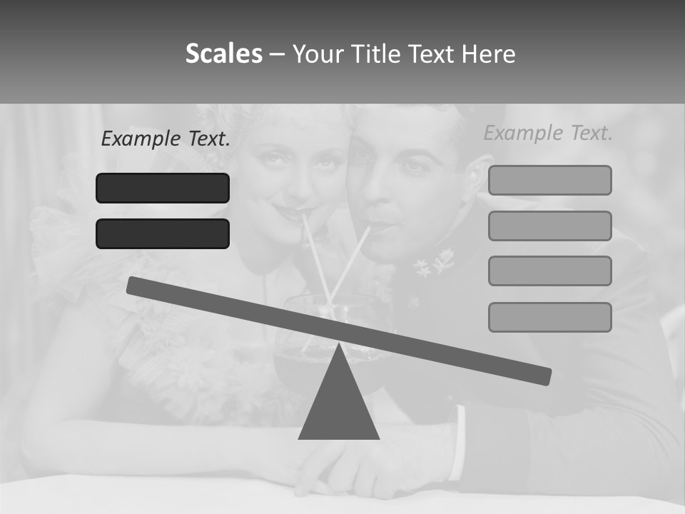 A Man And A Woman Drinking A Drink Together PowerPoint Template