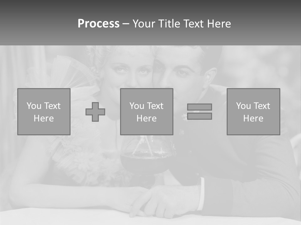 A Man And A Woman Drinking A Drink Together PowerPoint Template