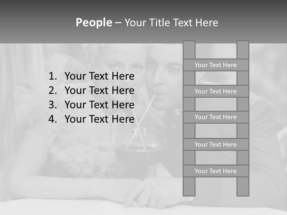 A Man And A Woman Drinking A Drink Together PowerPoint Template