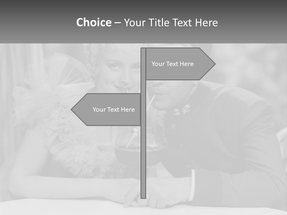 A Man And A Woman Drinking A Drink Together PowerPoint Template