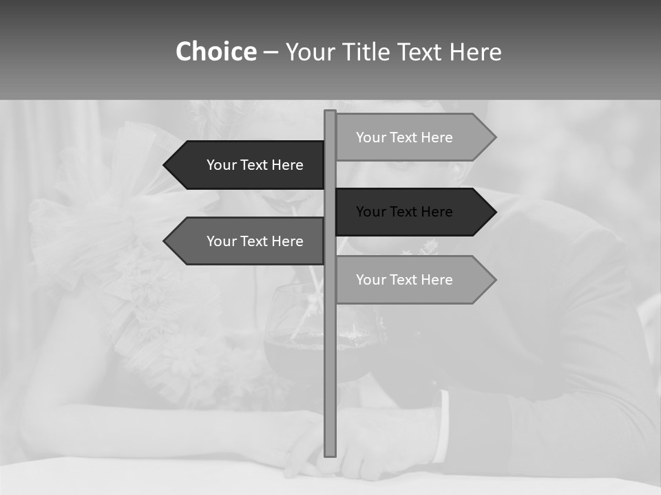 A Man And A Woman Drinking A Drink Together PowerPoint Template