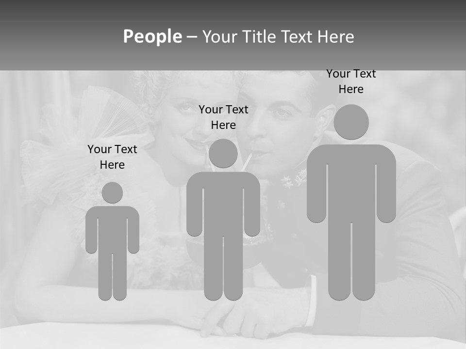 A Man And A Woman Drinking A Drink Together PowerPoint Template