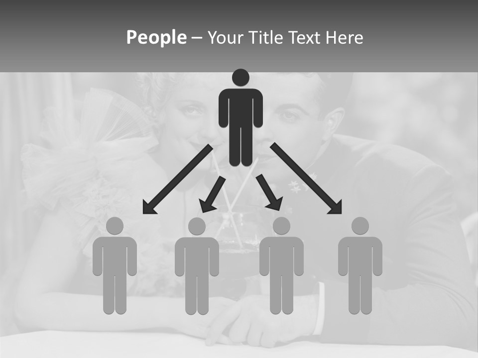 A Man And A Woman Drinking A Drink Together PowerPoint Template