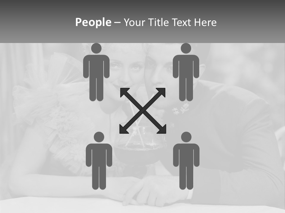 A Man And A Woman Drinking A Drink Together PowerPoint Template