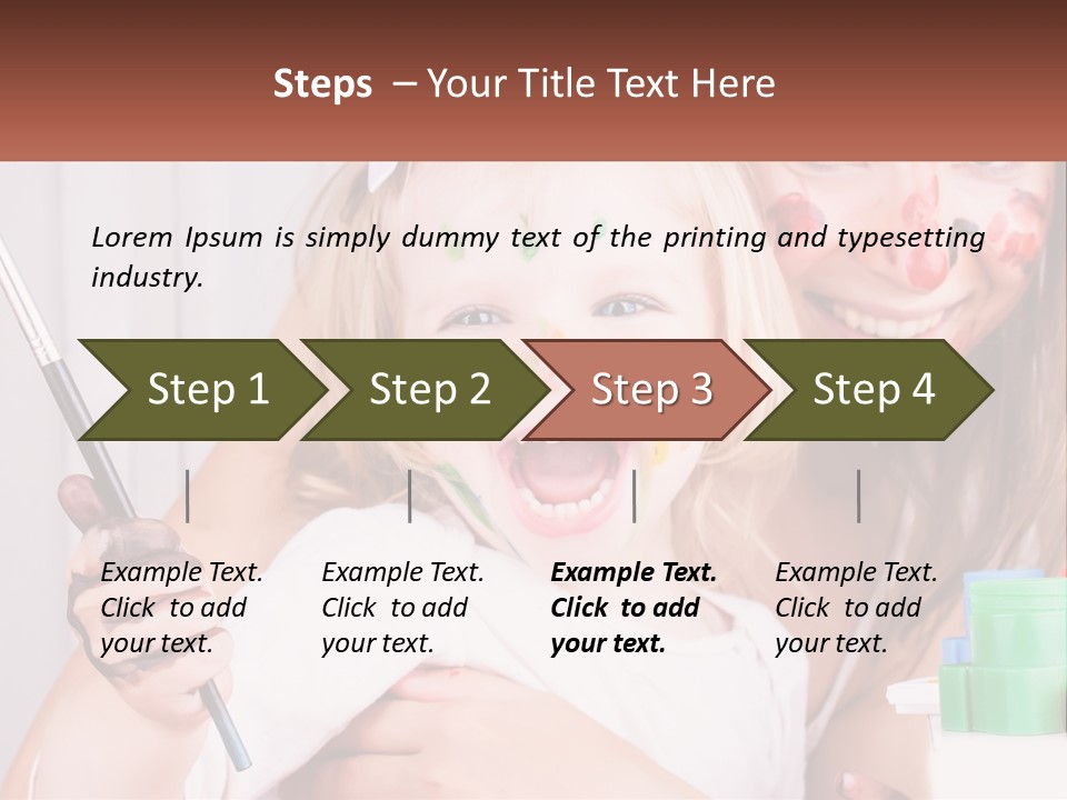 A Woman Holding A Child With Paint All Over Her Face PowerPoint Template