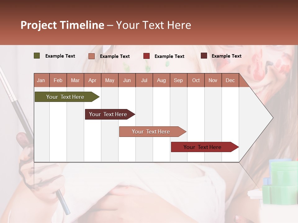 A Woman Holding A Child With Paint All Over Her Face PowerPoint Template