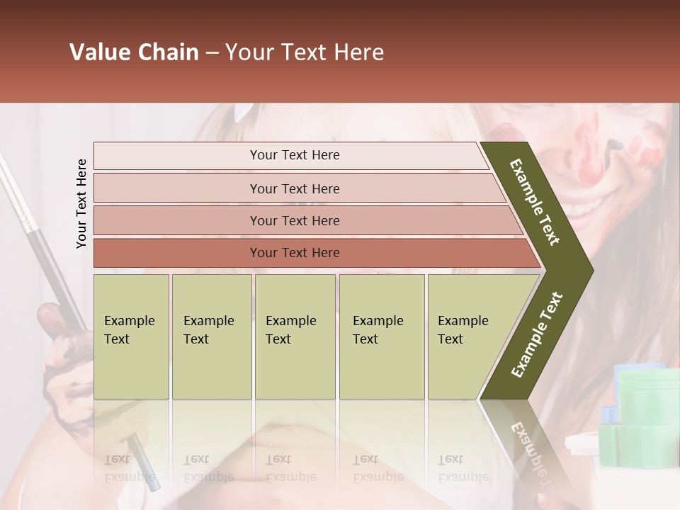 A Woman Holding A Child With Paint All Over Her Face PowerPoint Template