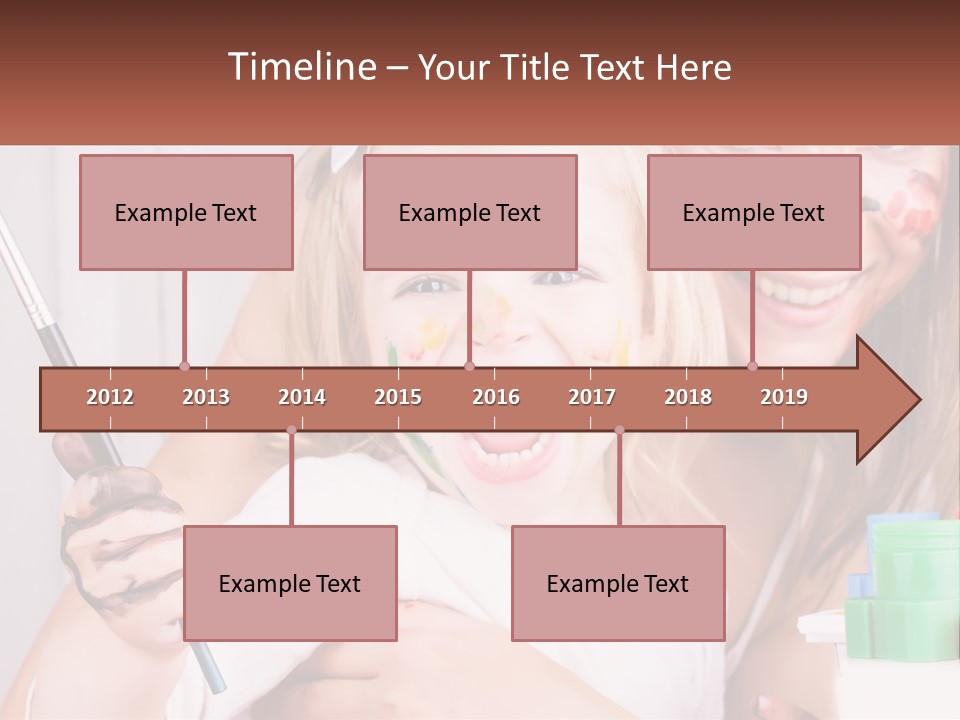 A Woman Holding A Child With Paint All Over Her Face PowerPoint Template