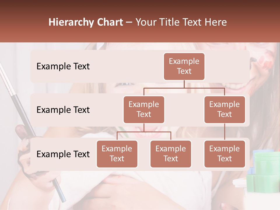 A Woman Holding A Child With Paint All Over Her Face PowerPoint Template