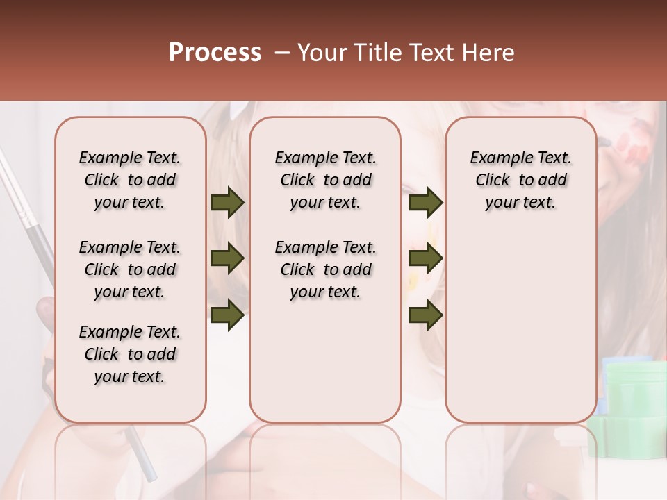 A Woman Holding A Child With Paint All Over Her Face PowerPoint Template