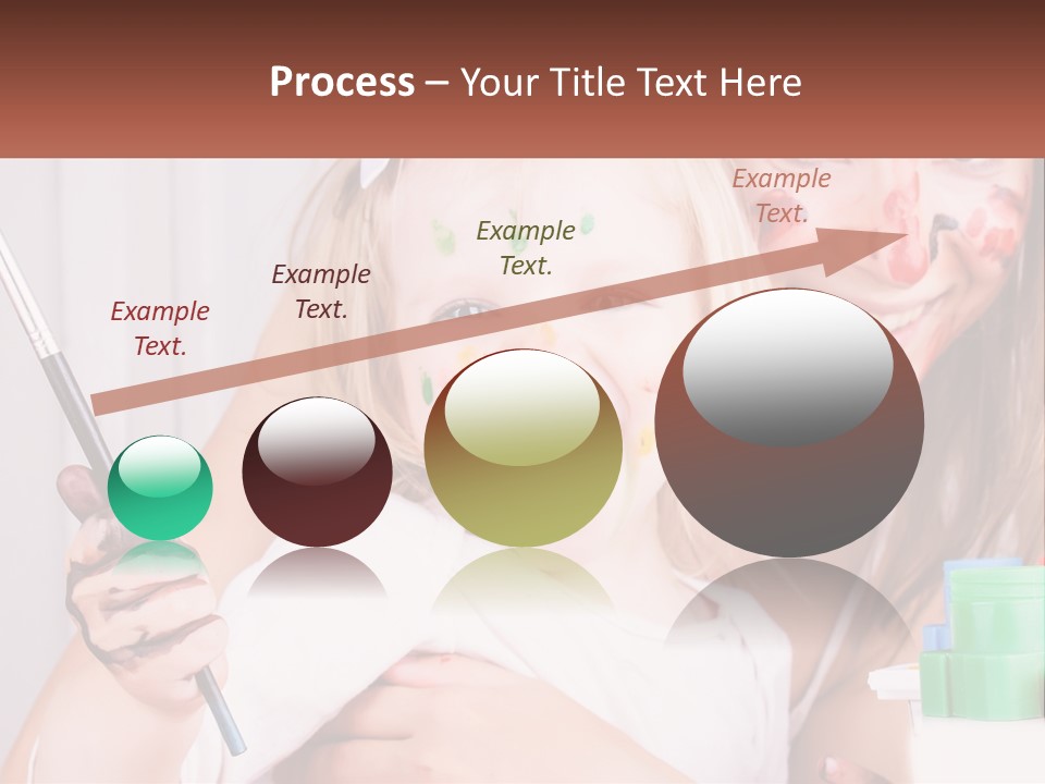 A Woman Holding A Child With Paint All Over Her Face PowerPoint Template