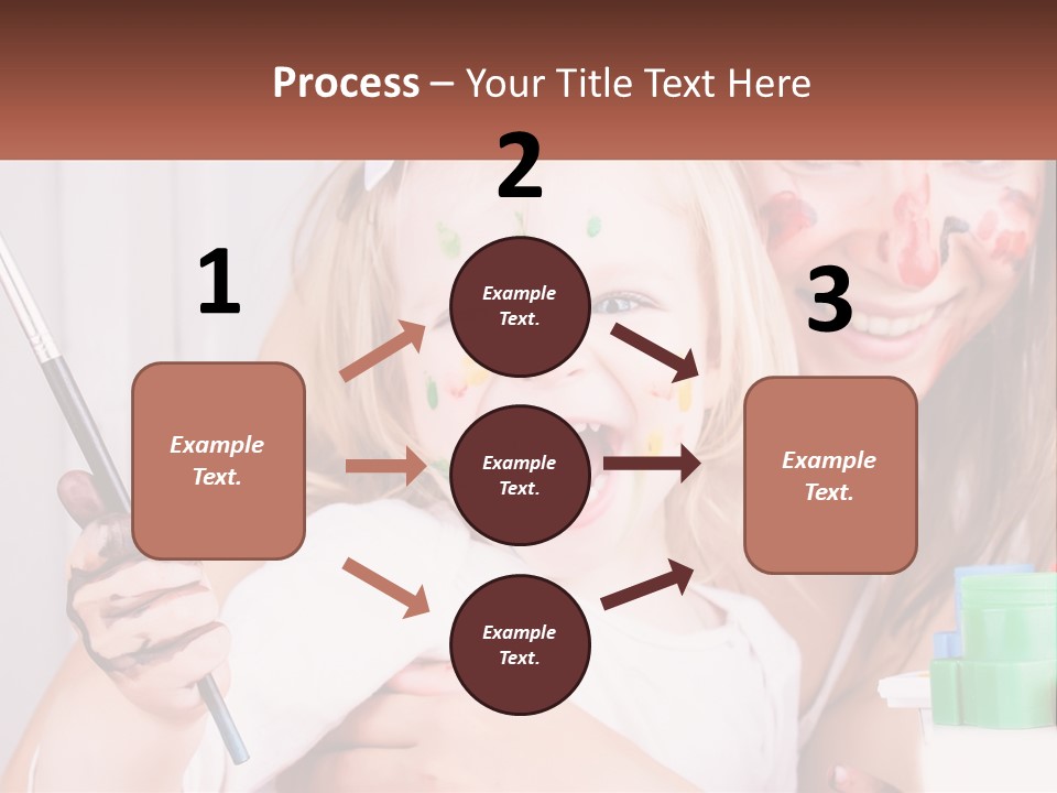 A Woman Holding A Child With Paint All Over Her Face PowerPoint Template