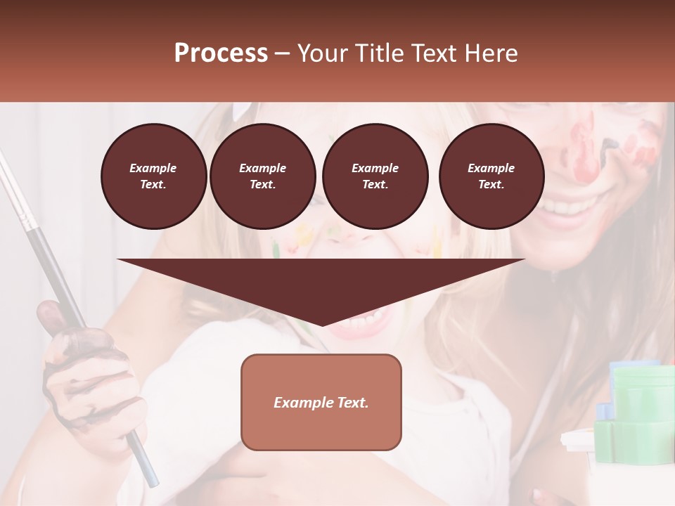A Woman Holding A Child With Paint All Over Her Face PowerPoint Template