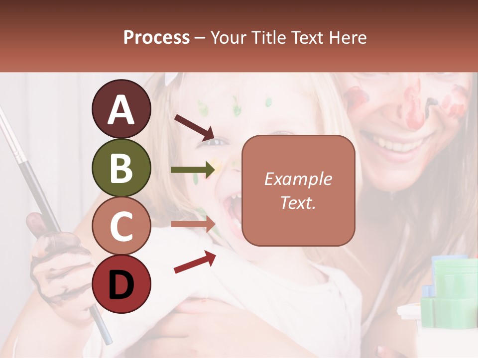 A Woman Holding A Child With Paint All Over Her Face PowerPoint Template