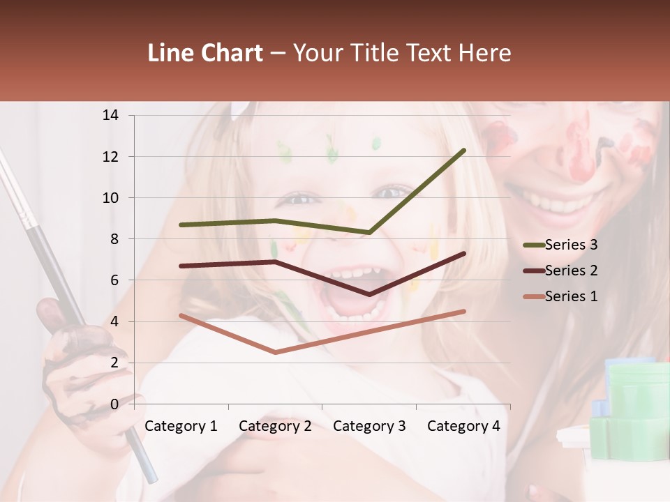 A Woman Holding A Child With Paint All Over Her Face PowerPoint Template