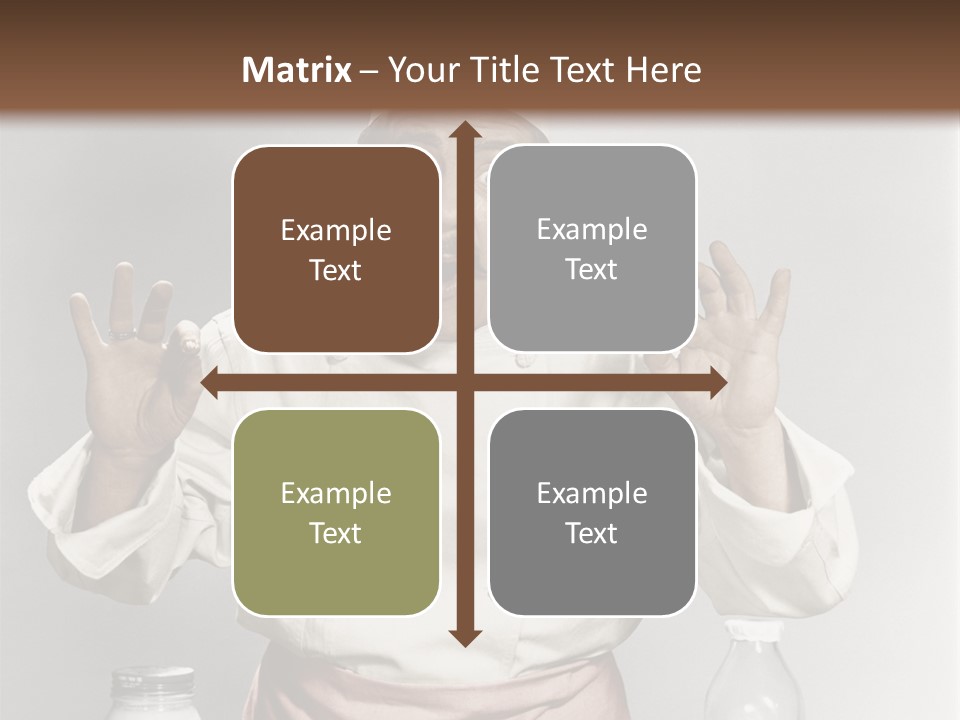 A Man In A Chef's Hat Sitting At A Table With A Plate Of PowerPoint Template