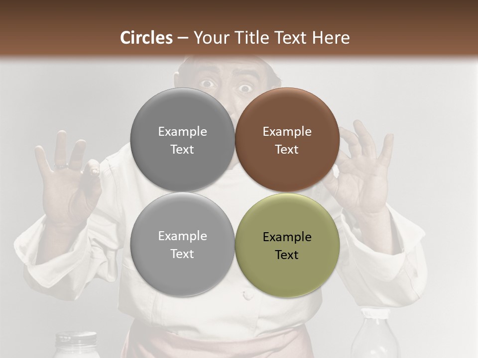 A Man In A Chef's Hat Sitting At A Table With A Plate Of PowerPoint Template