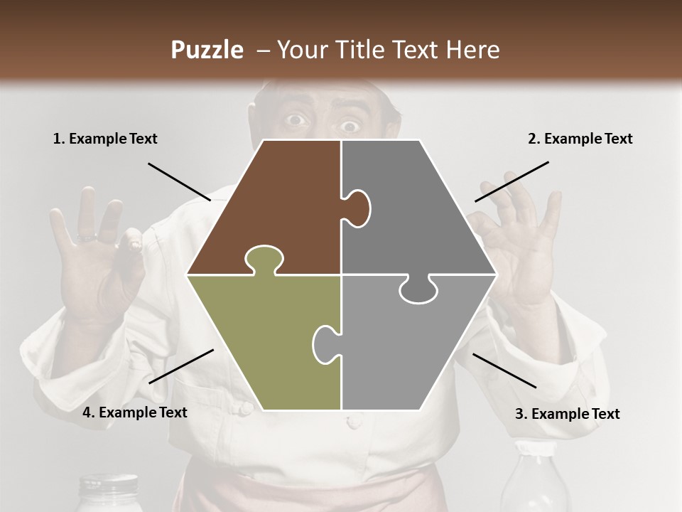 A Man In A Chef's Hat Sitting At A Table With A Plate Of PowerPoint Template