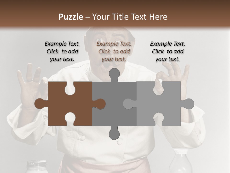 A Man In A Chef's Hat Sitting At A Table With A Plate Of PowerPoint Template