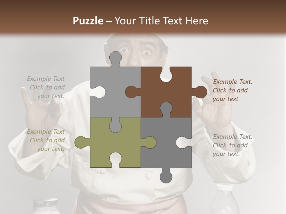 A Man In A Chef's Hat Sitting At A Table With A Plate Of PowerPoint Template