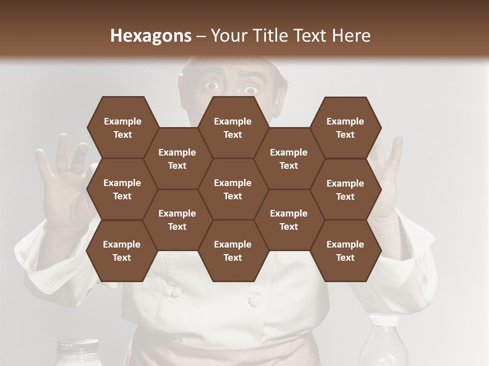 A Man In A Chef's Hat Sitting At A Table With A Plate Of PowerPoint Template