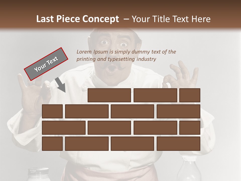 A Man In A Chef's Hat Sitting At A Table With A Plate Of PowerPoint Template