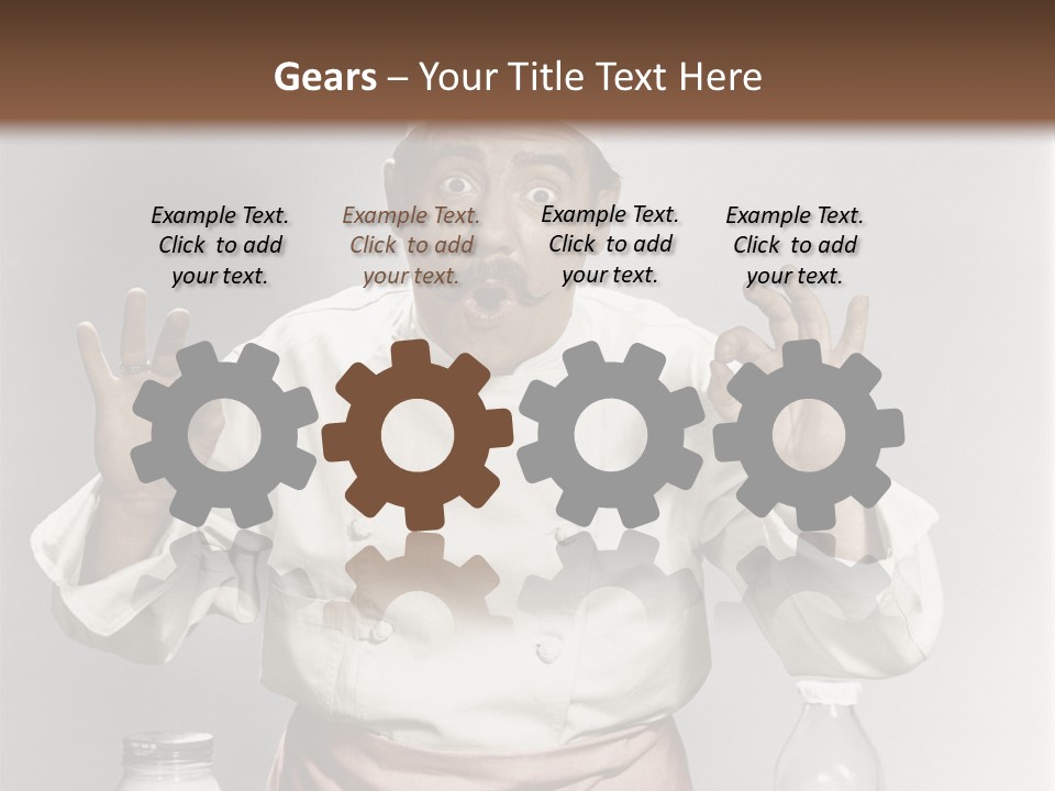 A Man In A Chef's Hat Sitting At A Table With A Plate Of PowerPoint Template