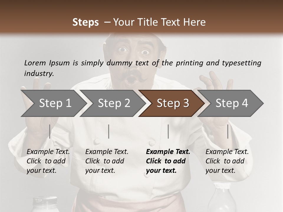A Man In A Chef's Hat Sitting At A Table With A Plate Of PowerPoint Template