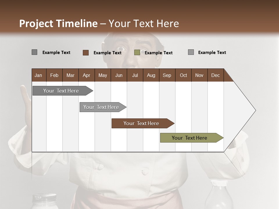 A Man In A Chef's Hat Sitting At A Table With A Plate Of PowerPoint Template