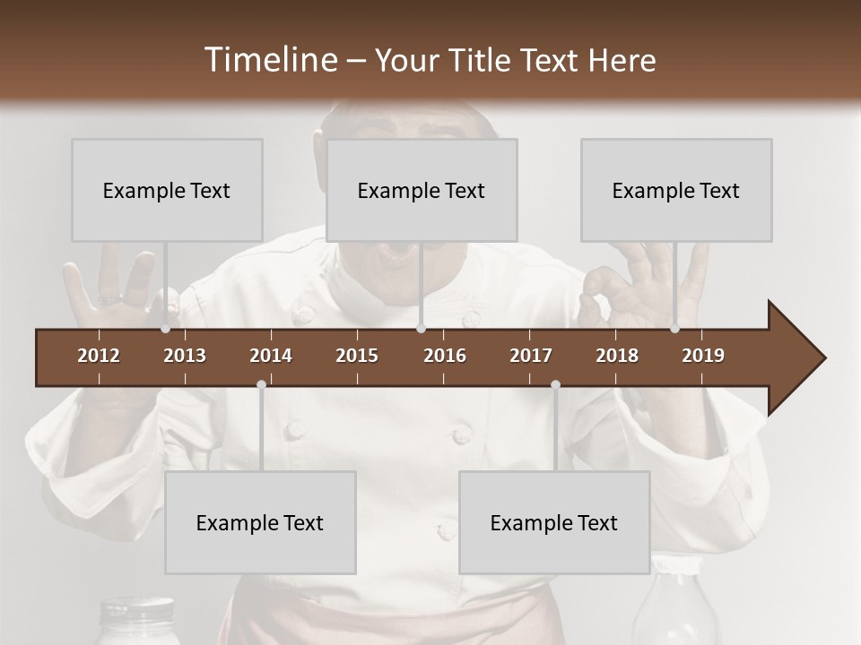 A Man In A Chef's Hat Sitting At A Table With A Plate Of PowerPoint Template