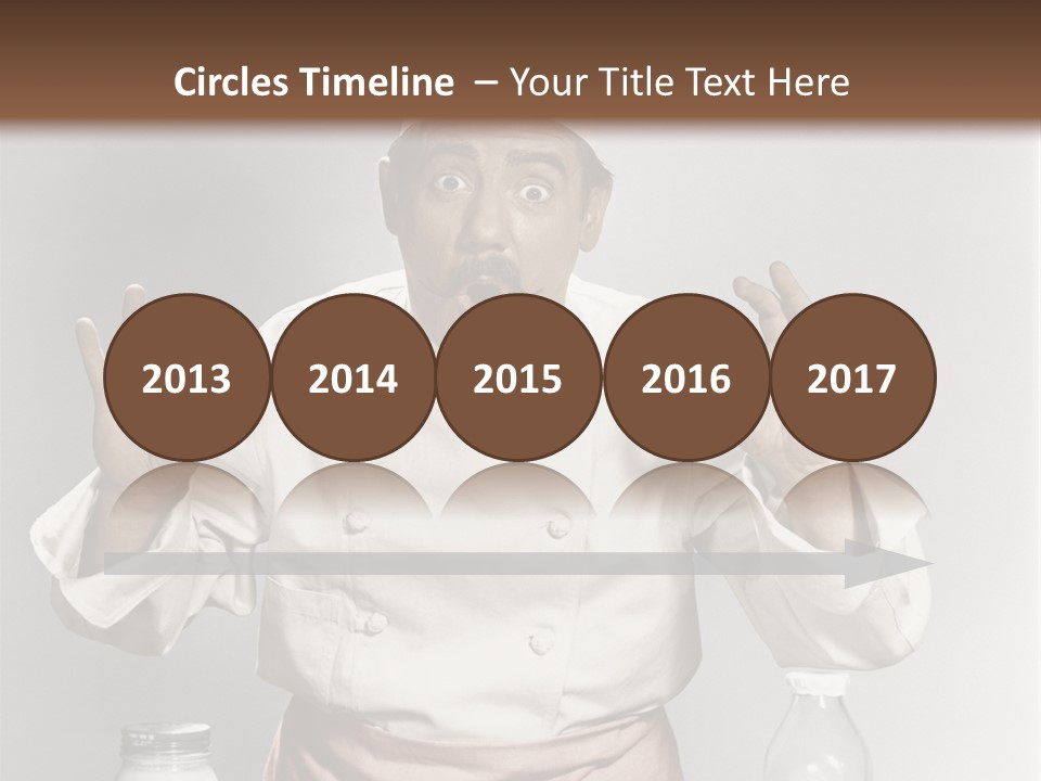 A Man In A Chef's Hat Sitting At A Table With A Plate Of PowerPoint Template