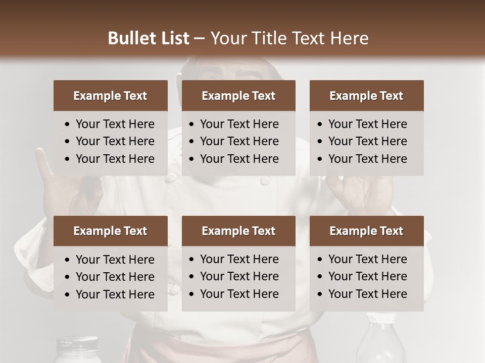 A Man In A Chef's Hat Sitting At A Table With A Plate Of PowerPoint Template