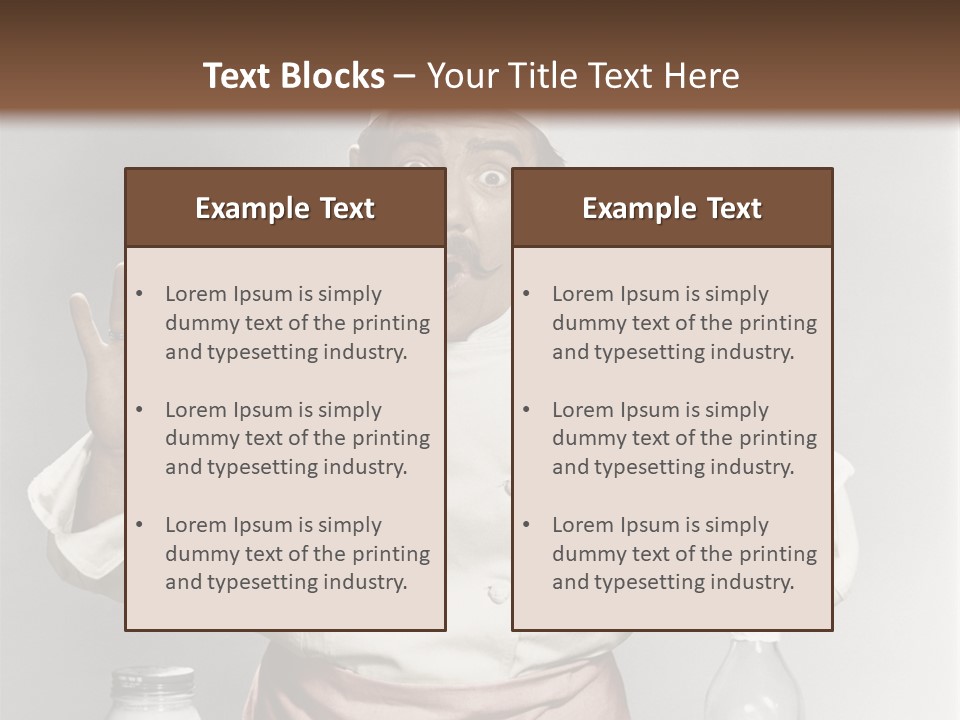 A Man In A Chef's Hat Sitting At A Table With A Plate Of PowerPoint Template