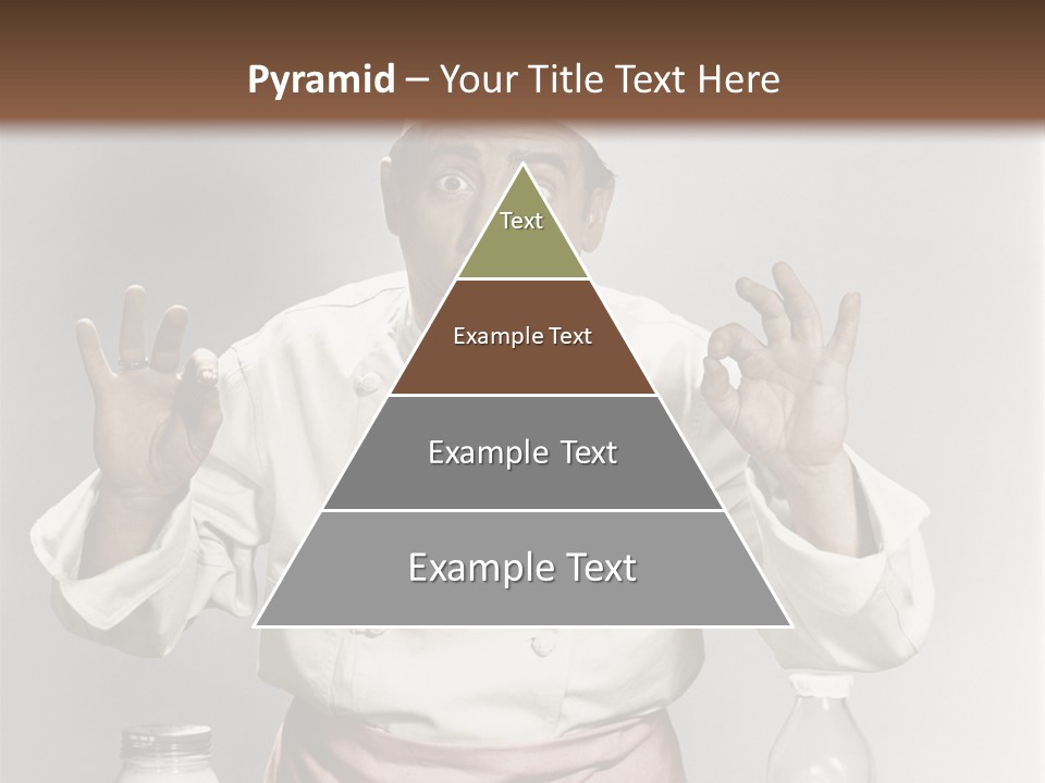 A Man In A Chef's Hat Sitting At A Table With A Plate Of PowerPoint Template