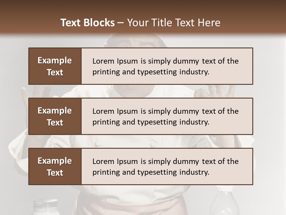 A Man In A Chef's Hat Sitting At A Table With A Plate Of PowerPoint Template