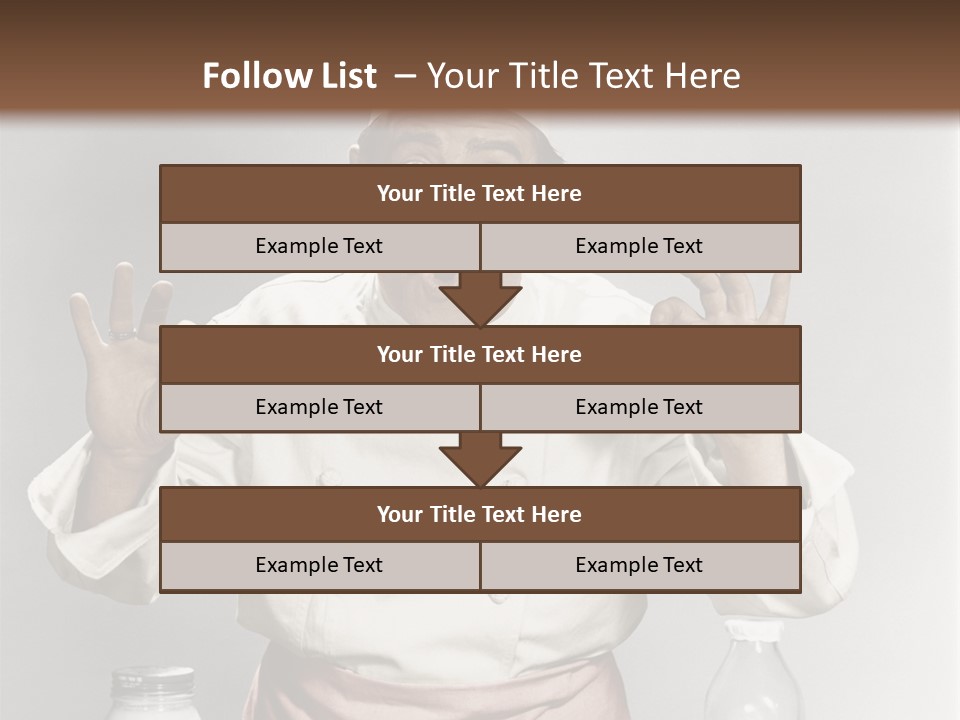 A Man In A Chef's Hat Sitting At A Table With A Plate Of PowerPoint Template