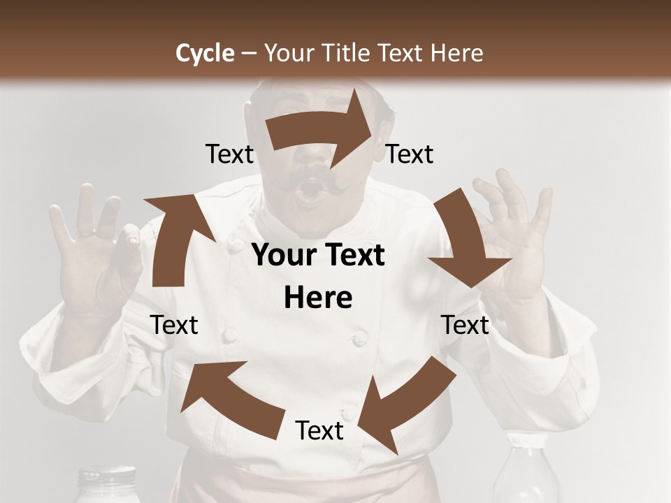 A Man In A Chef's Hat Sitting At A Table With A Plate Of PowerPoint Template