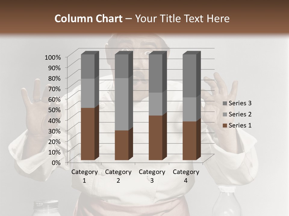A Man In A Chef's Hat Sitting At A Table With A Plate Of PowerPoint Template
