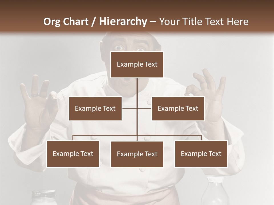A Man In A Chef's Hat Sitting At A Table With A Plate Of PowerPoint Template