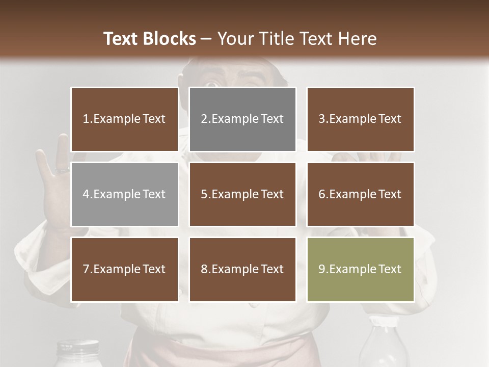 A Man In A Chef's Hat Sitting At A Table With A Plate Of PowerPoint Template