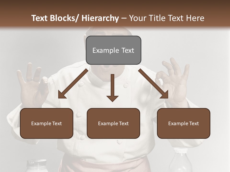 A Man In A Chef's Hat Sitting At A Table With A Plate Of PowerPoint Template