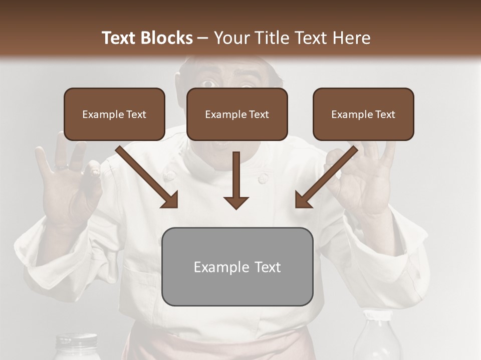 A Man In A Chef's Hat Sitting At A Table With A Plate Of PowerPoint Template