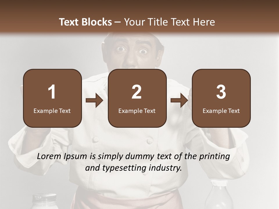 A Man In A Chef's Hat Sitting At A Table With A Plate Of PowerPoint Template